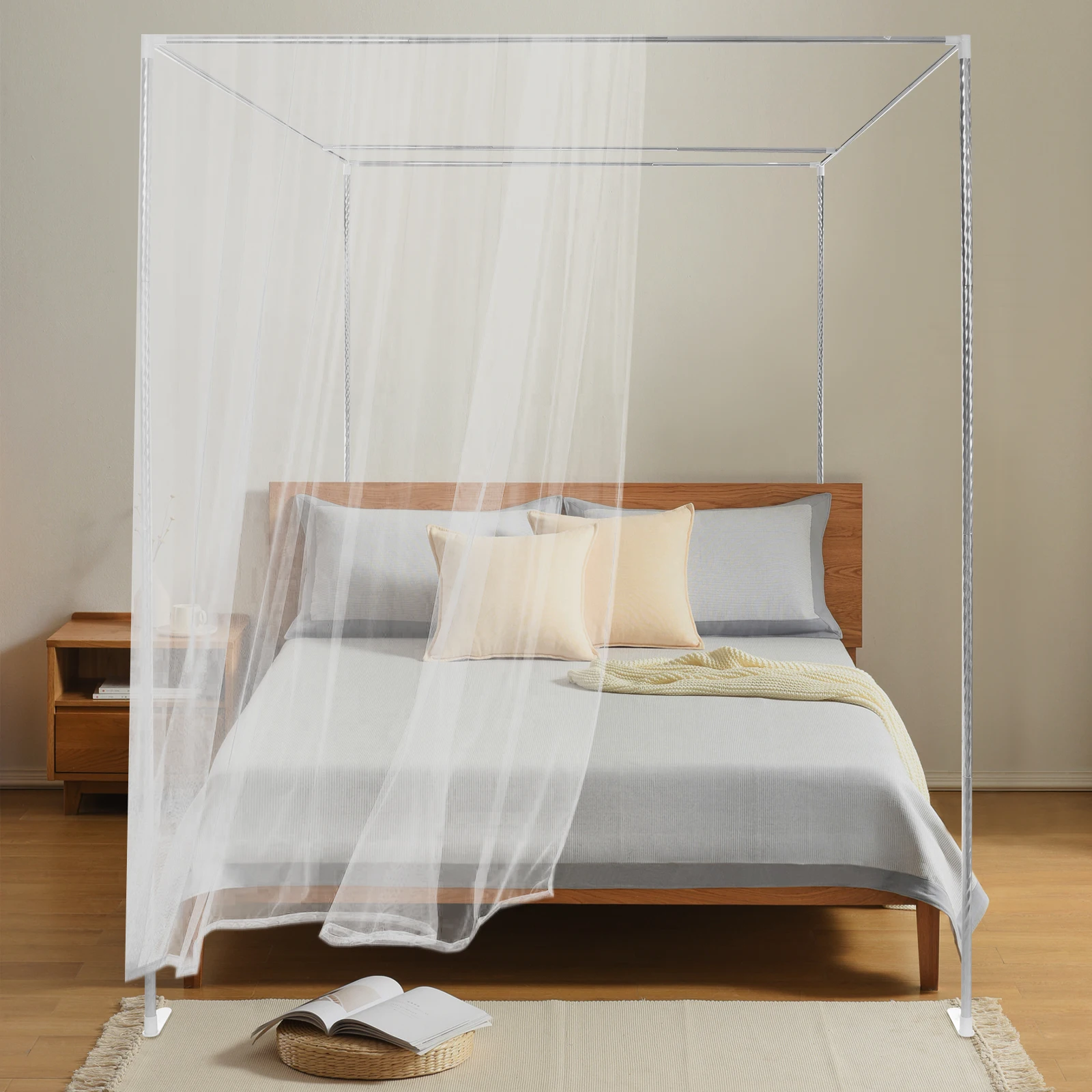 4 Corner Bedding Canopy Frame  - Canopy Bed Frame Metal Queen review and price