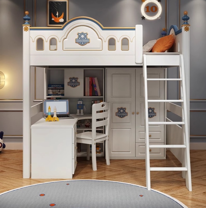 ！@Kids Princess Room Wood Cast - Bunk Bed With Stairs And Slide review and price