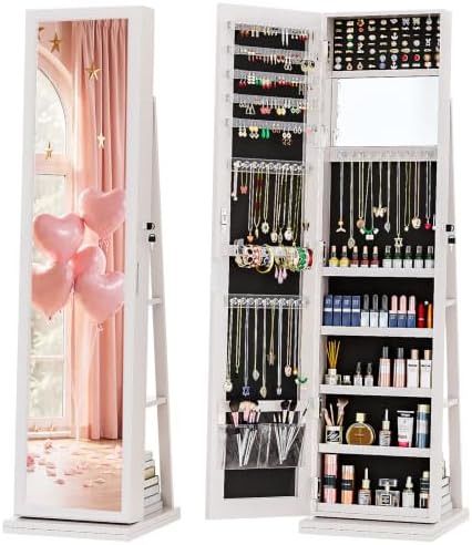 4-In-1 Jewelry Cabinet Jewelry - Full Length Mirror Jewelry Armoire review and price