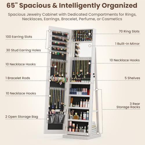 4-In-1 Jewelry Cabinet Jewelry - Full Length Mirror Jewelry Armoire review and price