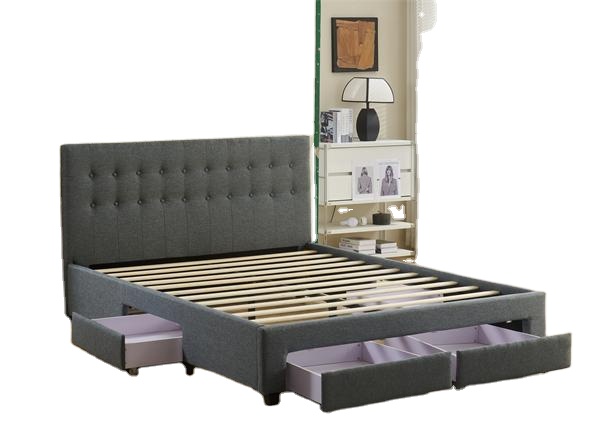 Modern  Double Bed Frame with  - King Size Bed Frame With Storage Drawers review and price