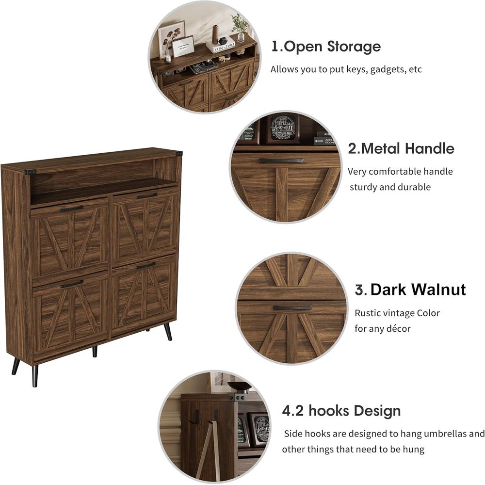 Shoe Cabinet with 4 lip Ders,a - Shoe Rack Cabinet Narrow Entryway review and price