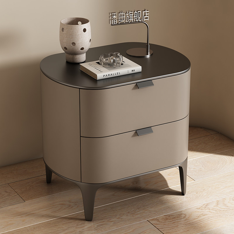 Luxury Nightstands Microfiber  - Solid Wood Nightstand 2 Drawers review and price