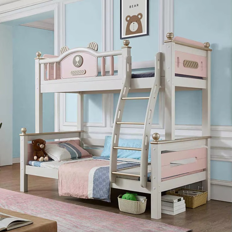 Modern Simple Solid Wood Multi - Bunk Bed With Stairs And Slide review and price