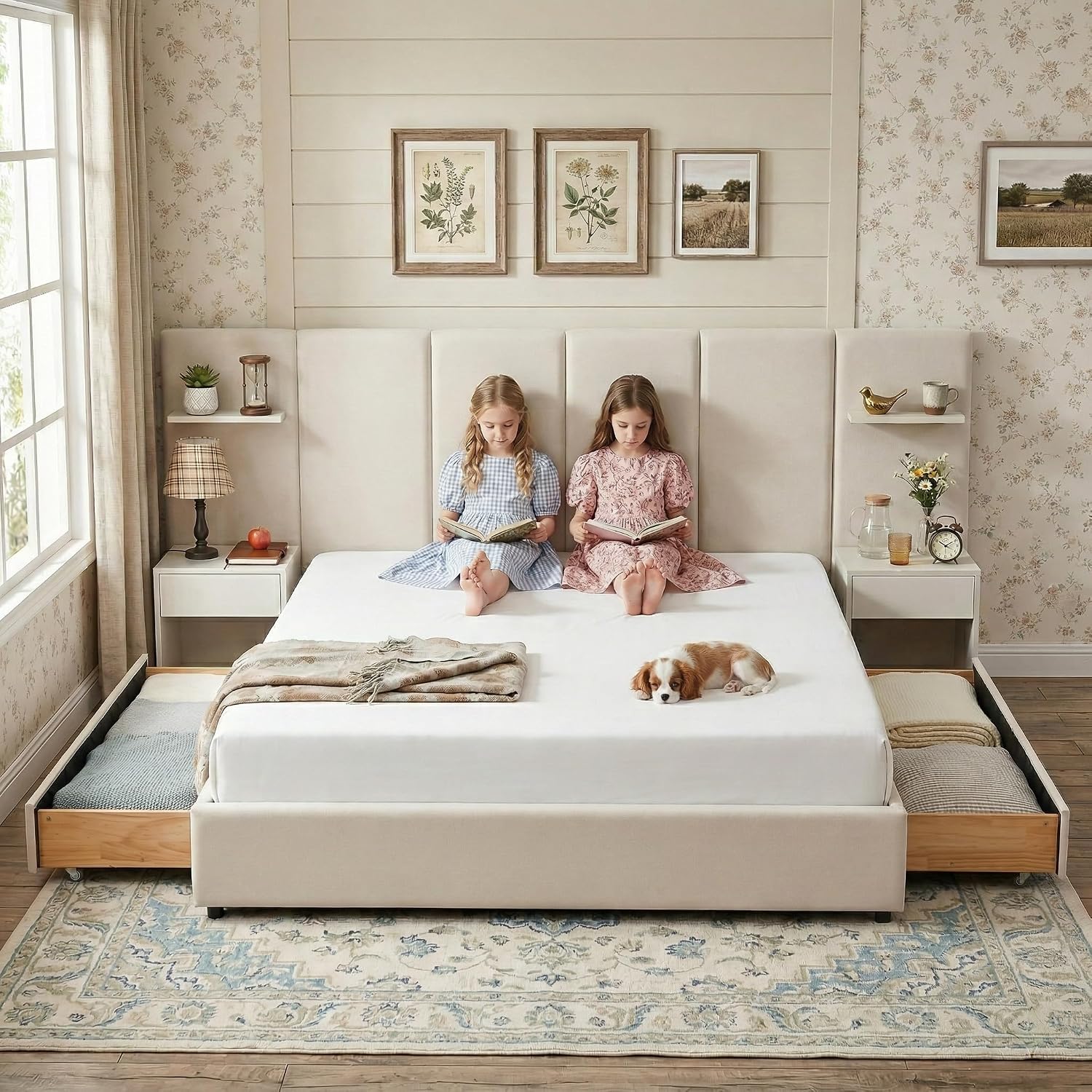 King Size Bed Frame with Stora - King Size Bed Frame With Storage Drawers review and price