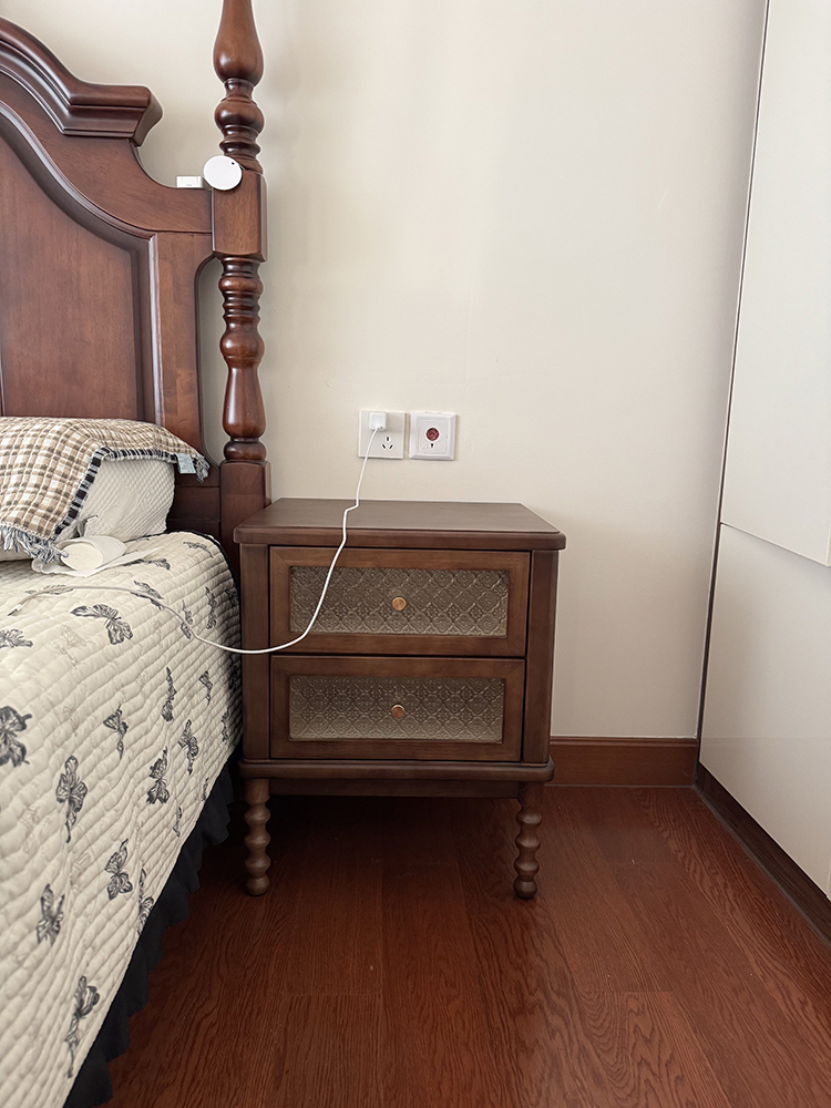 Vintage Nightstands Printed Gl - Solid Wood Nightstand 2 Drawers review and price