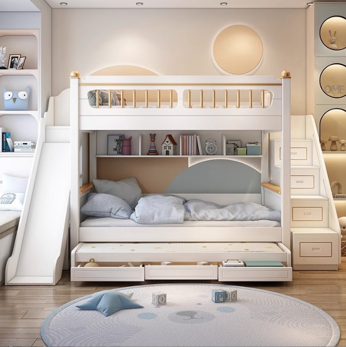 ！@Kids Bedroom Furniture Solid - Bunk Bed With Stairs And Slide review and price