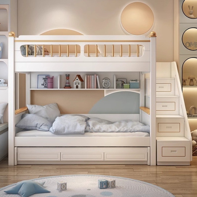 ！@Kids Bedroom Furniture Solid - Bunk Bed With Stairs And Slide review and price