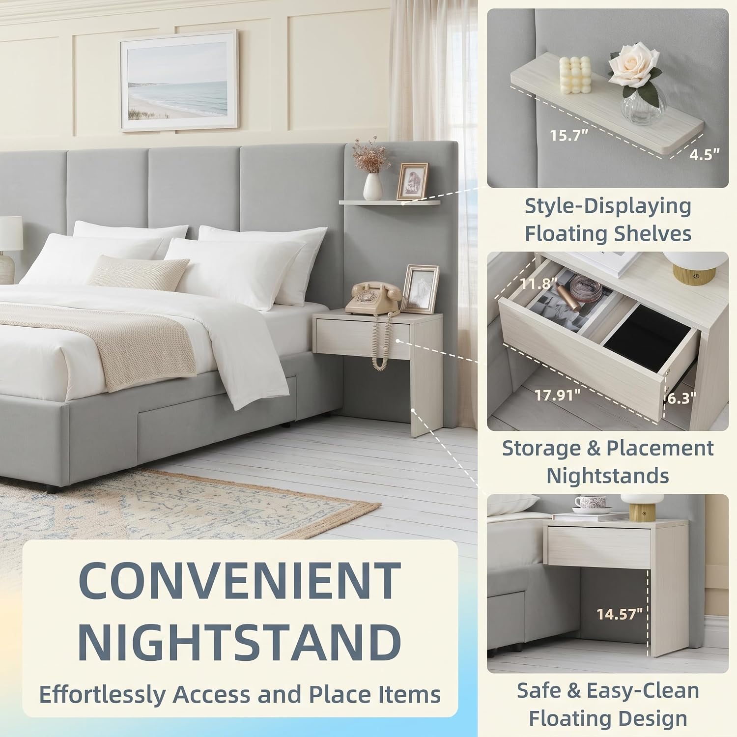 King Size Bed Frame with Stora - King Size Bed Frame With Storage Drawers review and price