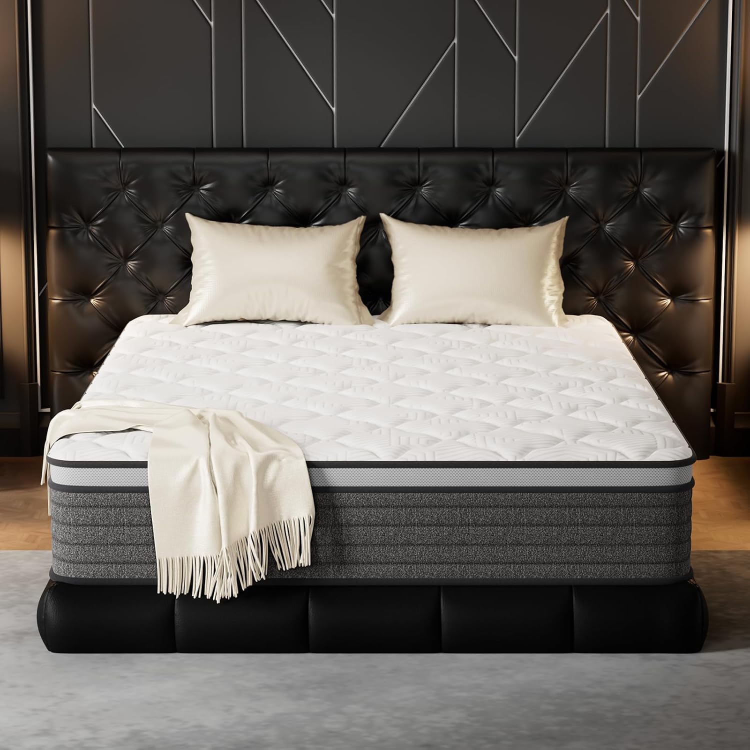 Queen Mattress 12 Inch Hybrid  - Memory Foam Mattress In A Box Queen review and price