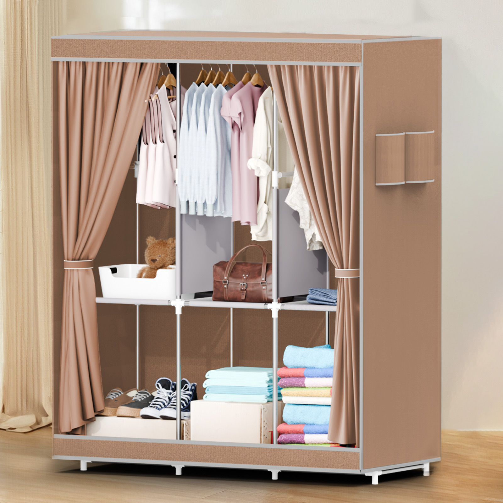 51-Inch Portable Closet Wardro - Wardrobe Closet Portable Fabric Cover review and price