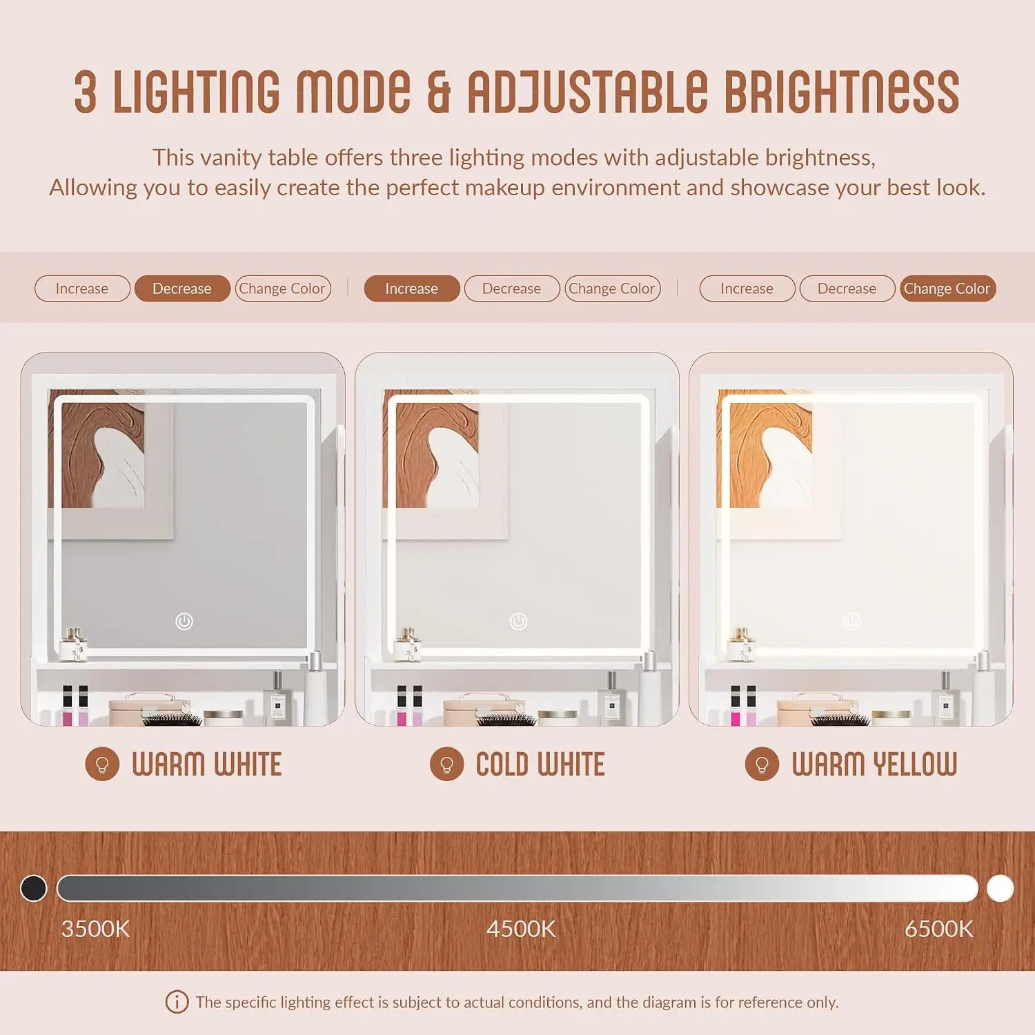 INTERGREAT Makeup Vanity with  - Dressing Table Vanity With Lighted Mirror review and price