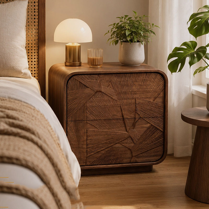 Drawers Wood Nightstand Storag - Solid Wood Nightstand 2 Drawers review and price
