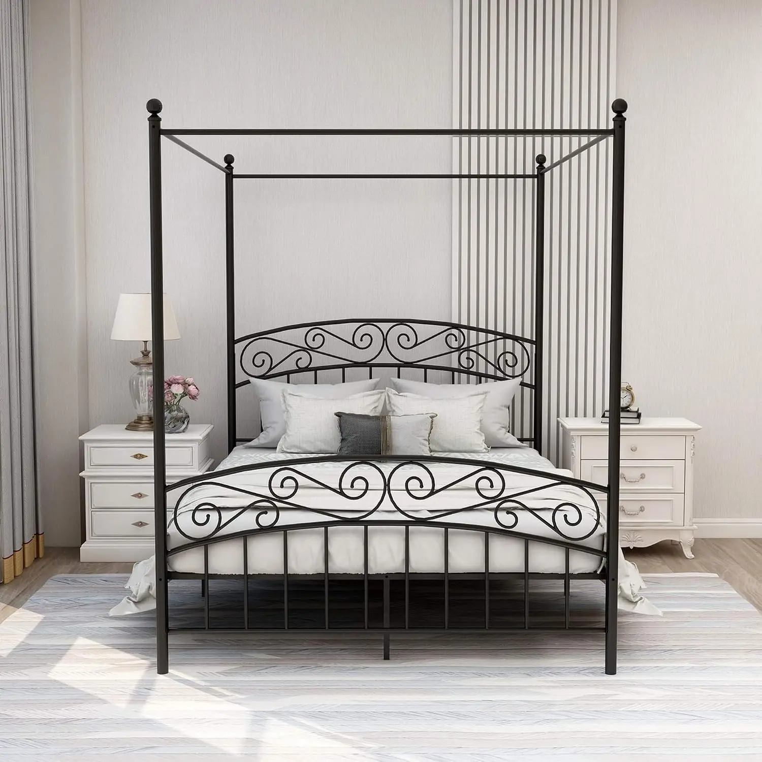 Queen Size Canopy Bed Frame Fo - Canopy Bed Frame Metal Queen review and price