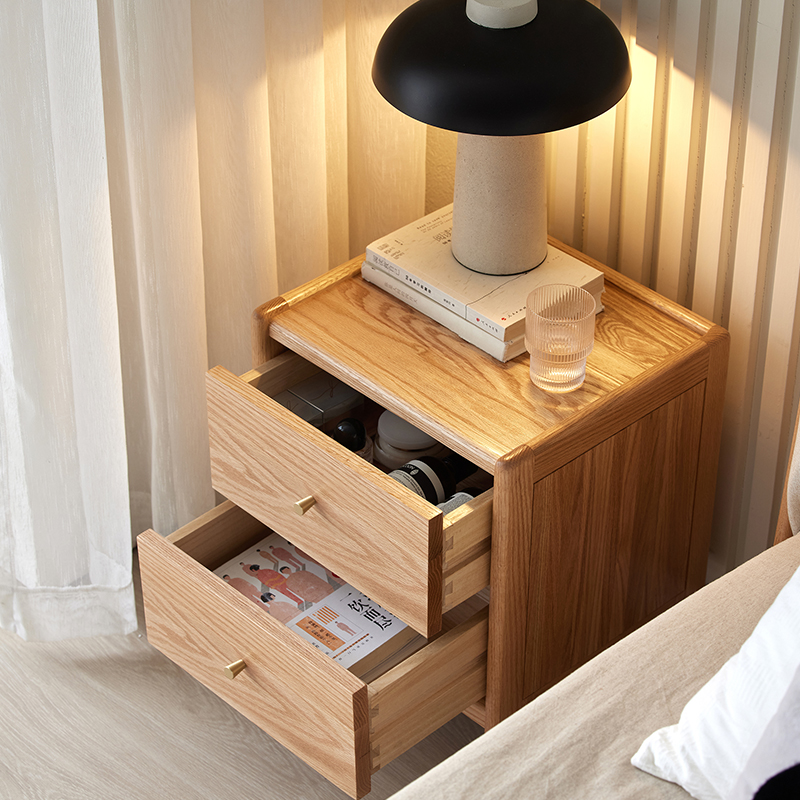 Solid Oak Wood Bedroom Furnitu - Solid Wood Nightstand 2 Drawers review and price
