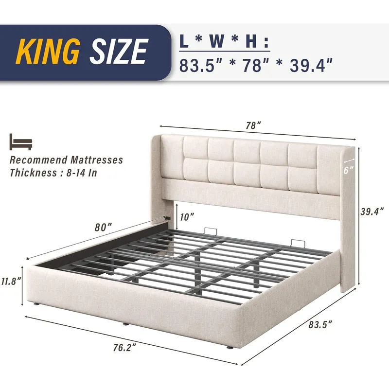 Bed Frame with Hydraulic Gas L - Gas Lift Storage Bed Hydraulic review and price
