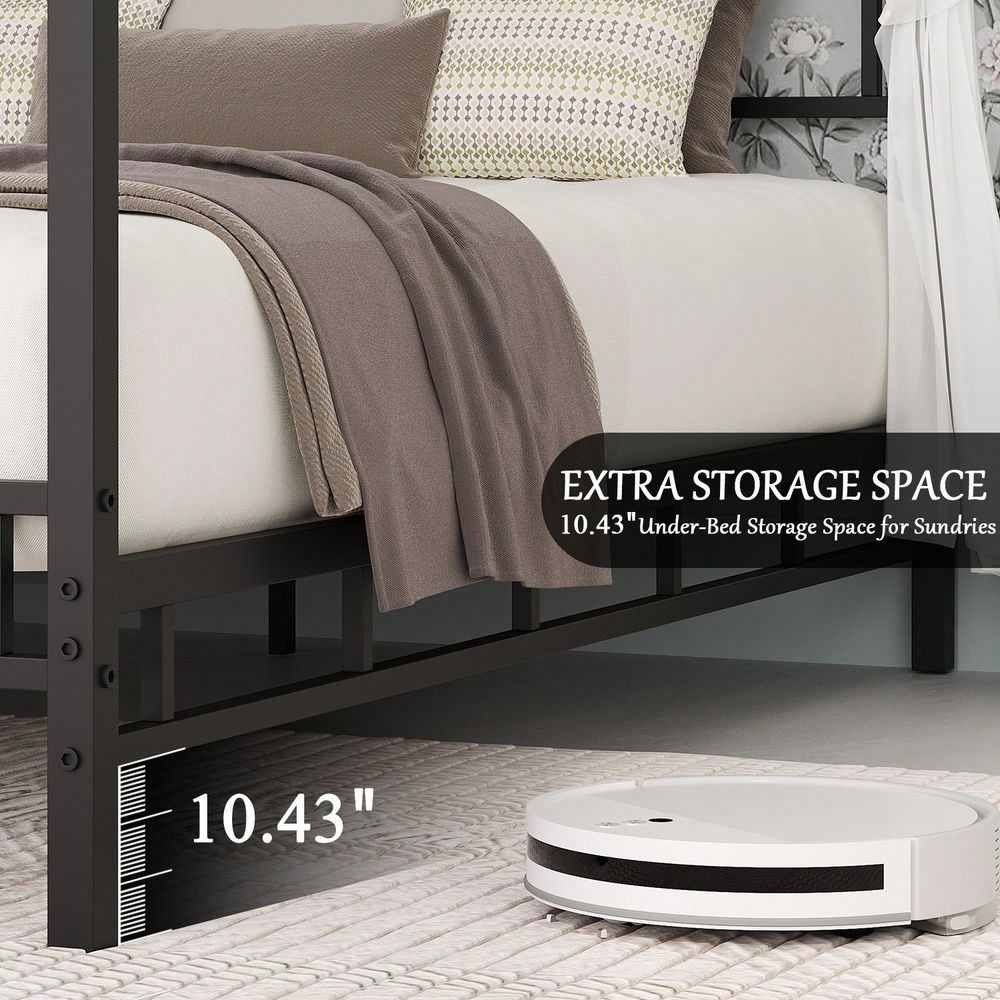 Metal Canopy Bed Frame, Queen  - Canopy Bed Frame Metal Queen review and price