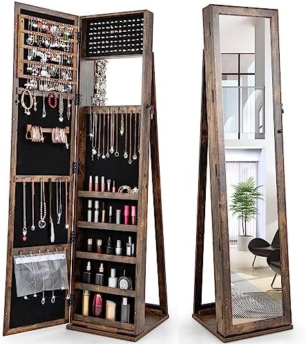 Jewelry Armoire with Full Leng - Full Length Mirror Jewelry Armoire review and price