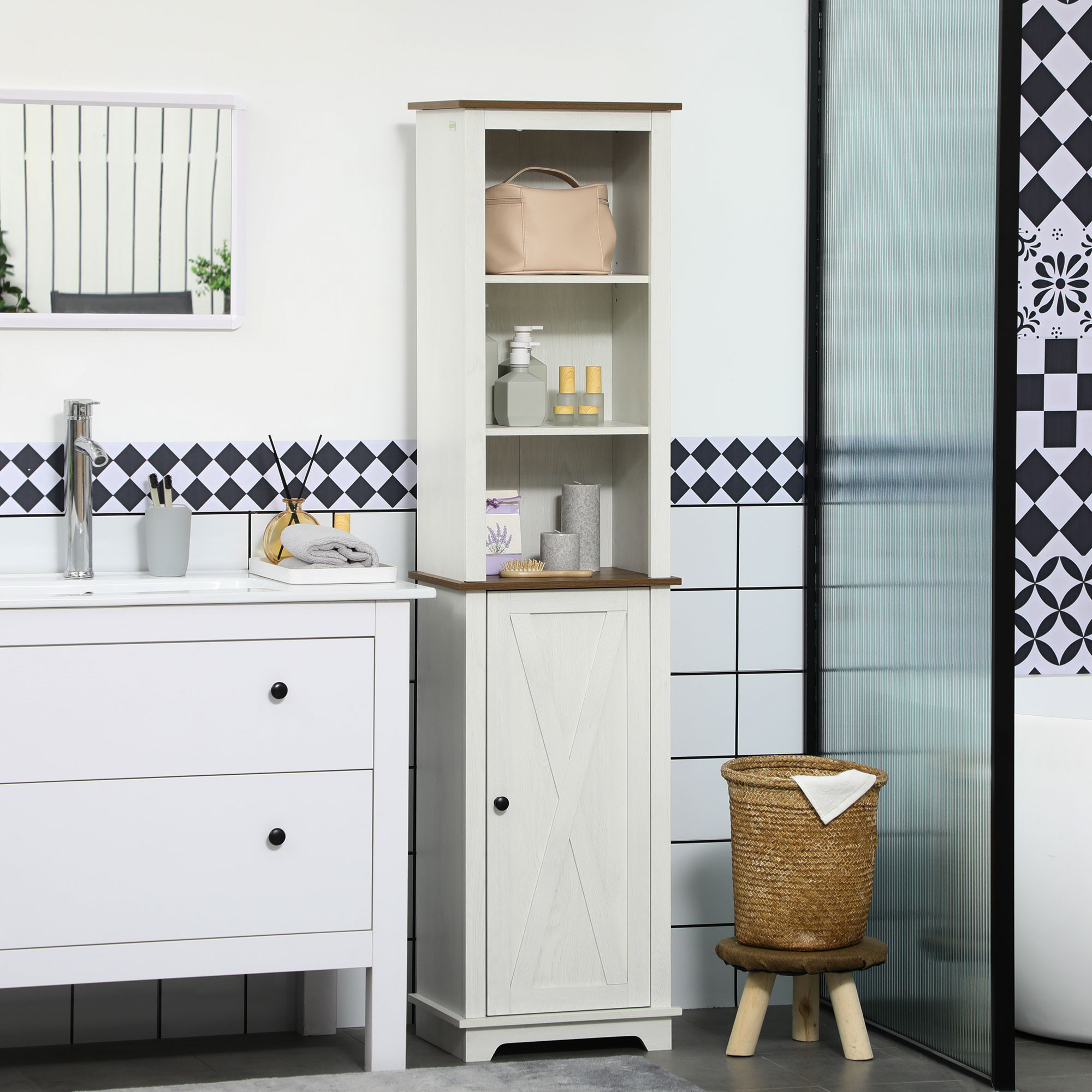 Farmhouse Bathroom Cabinet, Ta - Storage review and price