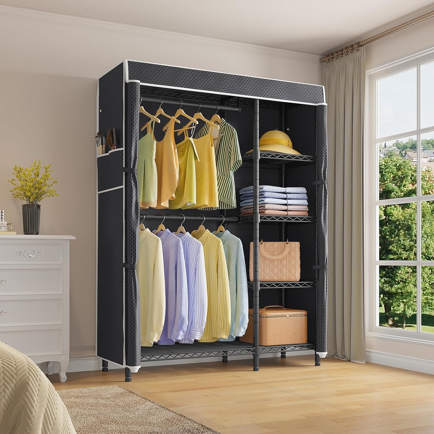 Portable Closet Wardrobe Heavy - Wardrobe Closet Portable Fabric Cover review and price