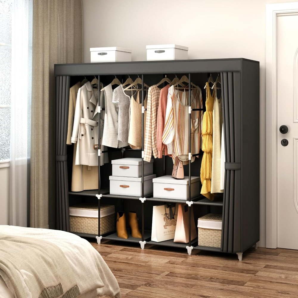 US Shipping Portable Closet Wa - Wardrobe Closet Portable Fabric Cover review and price
