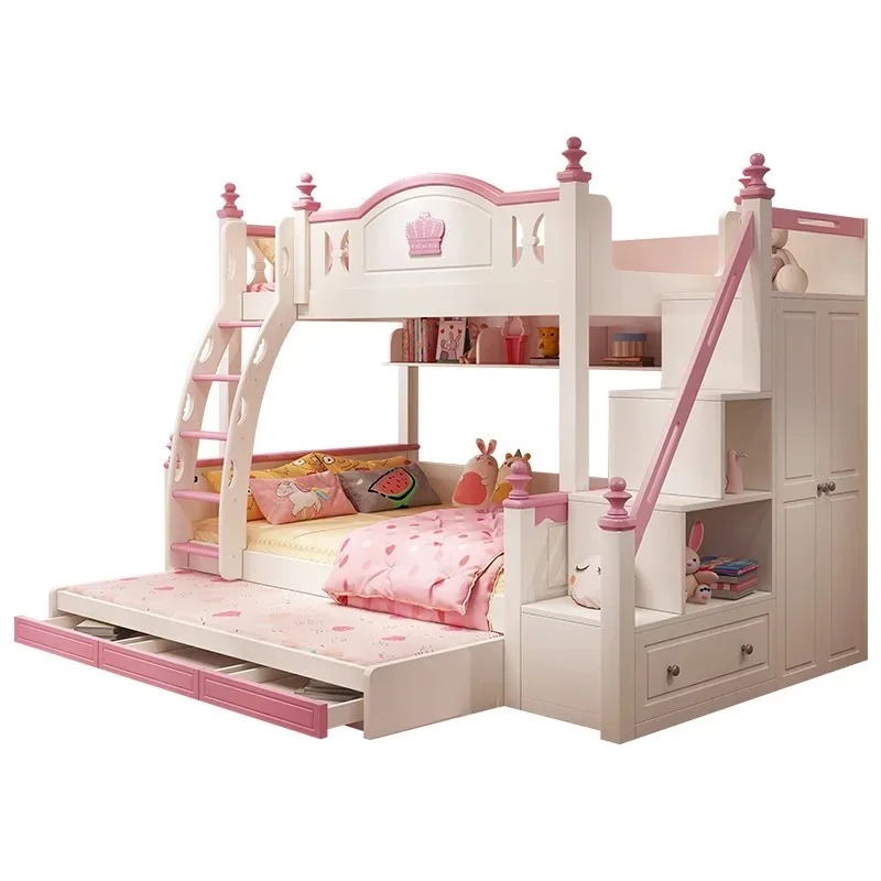 Children Bedroom Furniture Chi - Bunk Bed With Stairs And Slide review and price