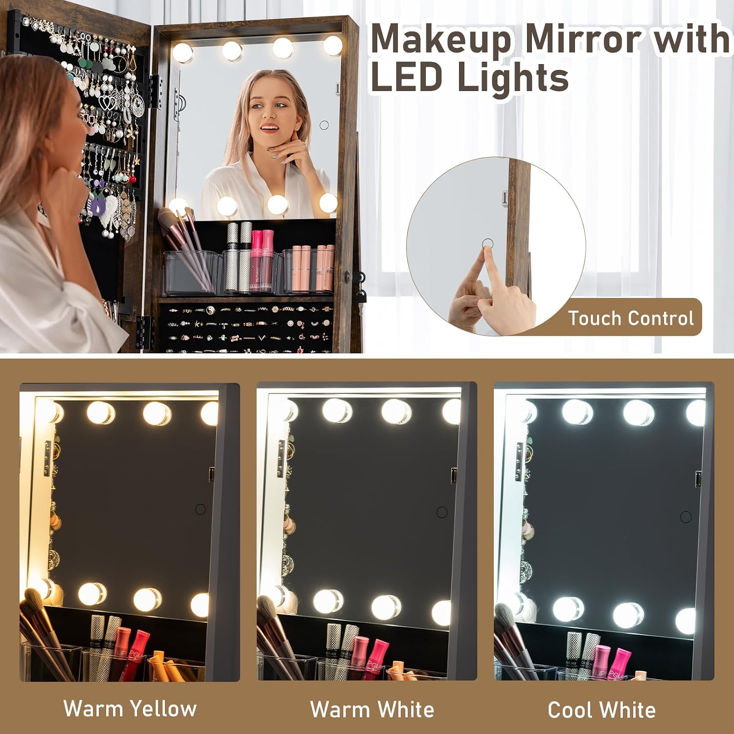 Swivel Jewelry Armoire Full Le - Full Length Mirror Jewelry Armoire review and price