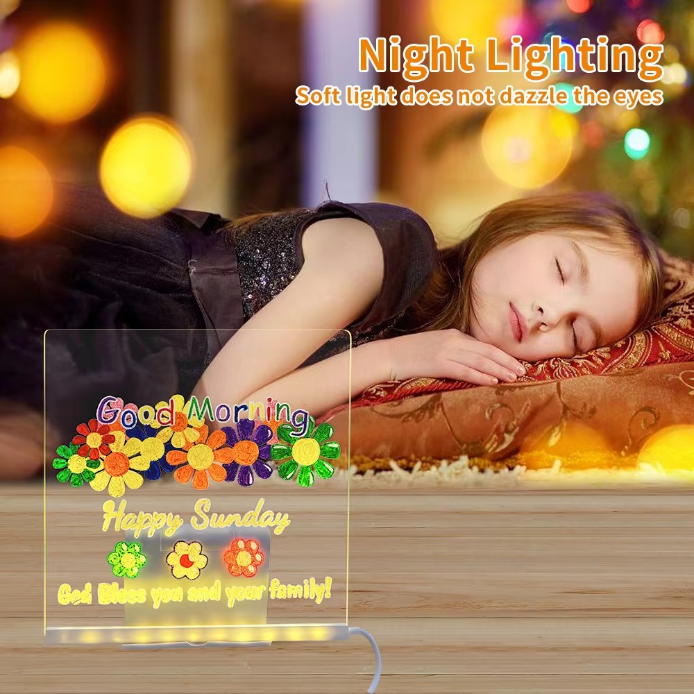 LED Note Board DIY Acrylic Mes - Floating Nightstand With Led Light review and price