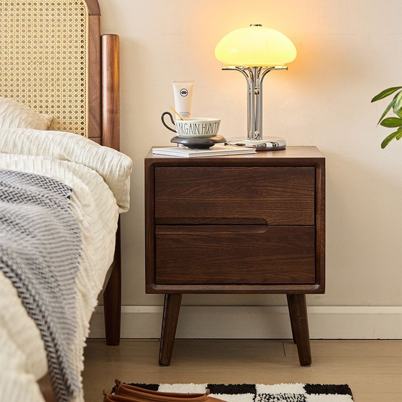 Wooden Bedside Tables Vintage  - Solid Wood Nightstand 2 Drawers review and price