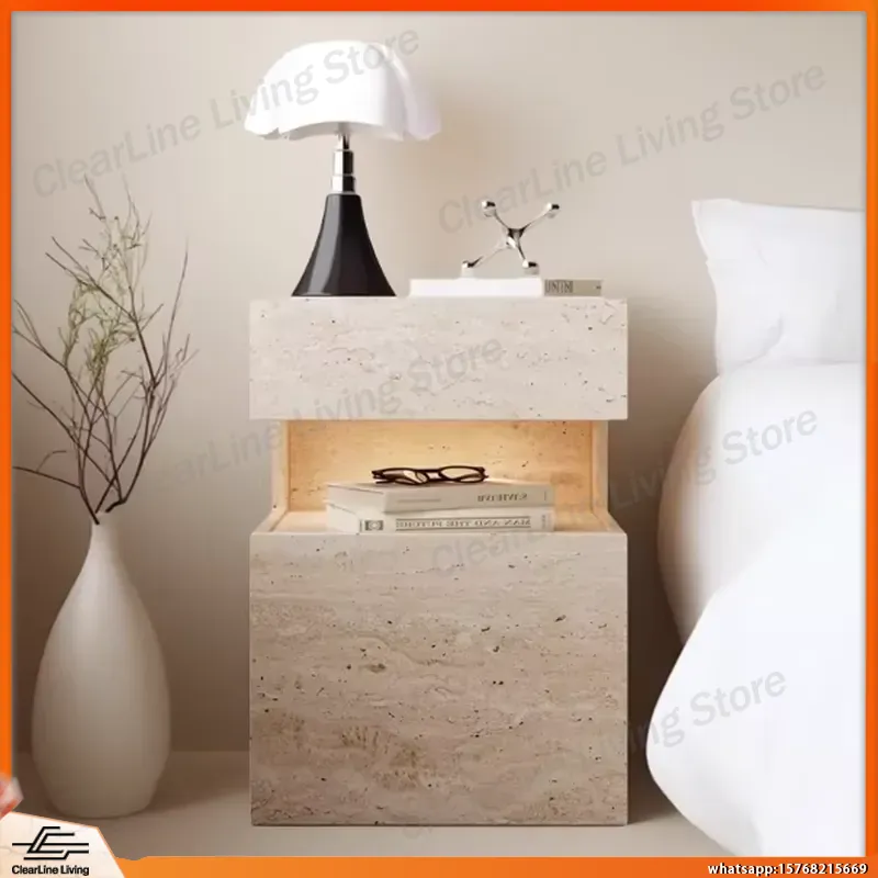 Solid Wood Nightstand Minimali - Floating Nightstand With Led Light review and price
