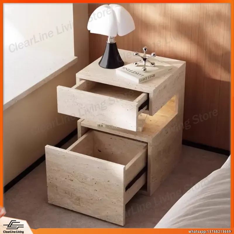 Solid Wood Nightstand Minimali - Floating Nightstand With Led Light review and price