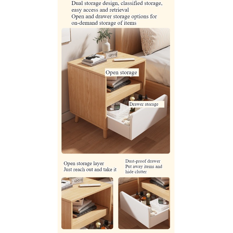 White bedside table Bedroom wi - Solid Wood Nightstand 2 Drawers review and price