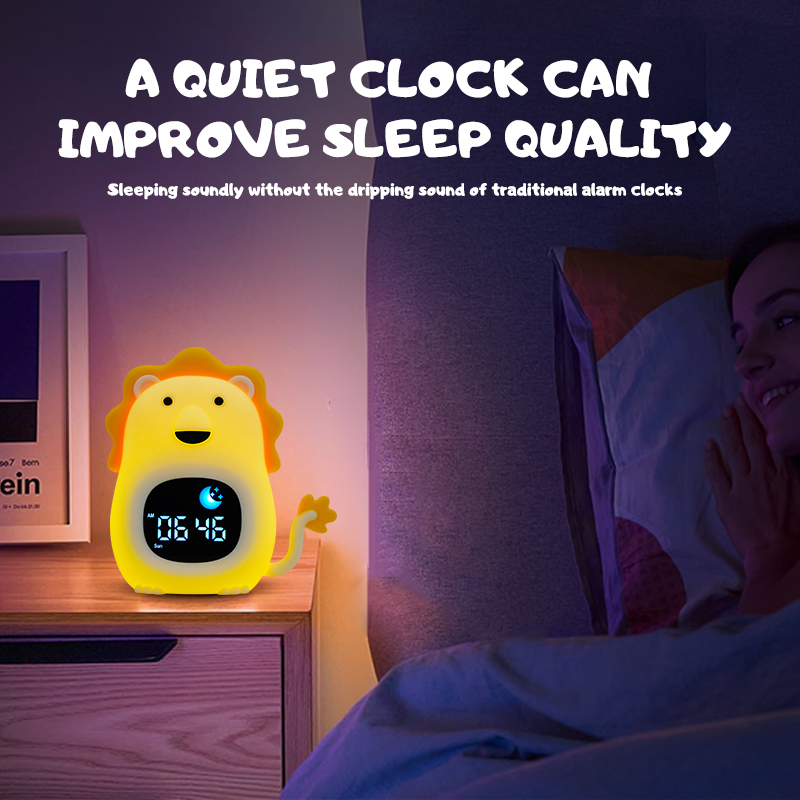 Night Light Clock Cat Baby Sle - Floating Nightstand With Led Light review and price