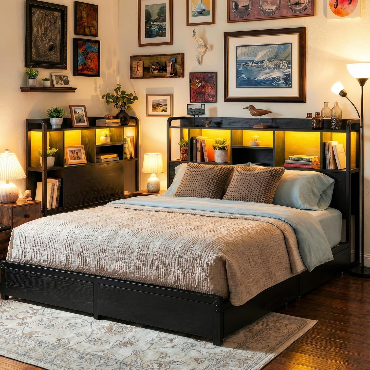 King Size Bed Frame Storage He - King Size Bed Frame With Storage Drawers review and price