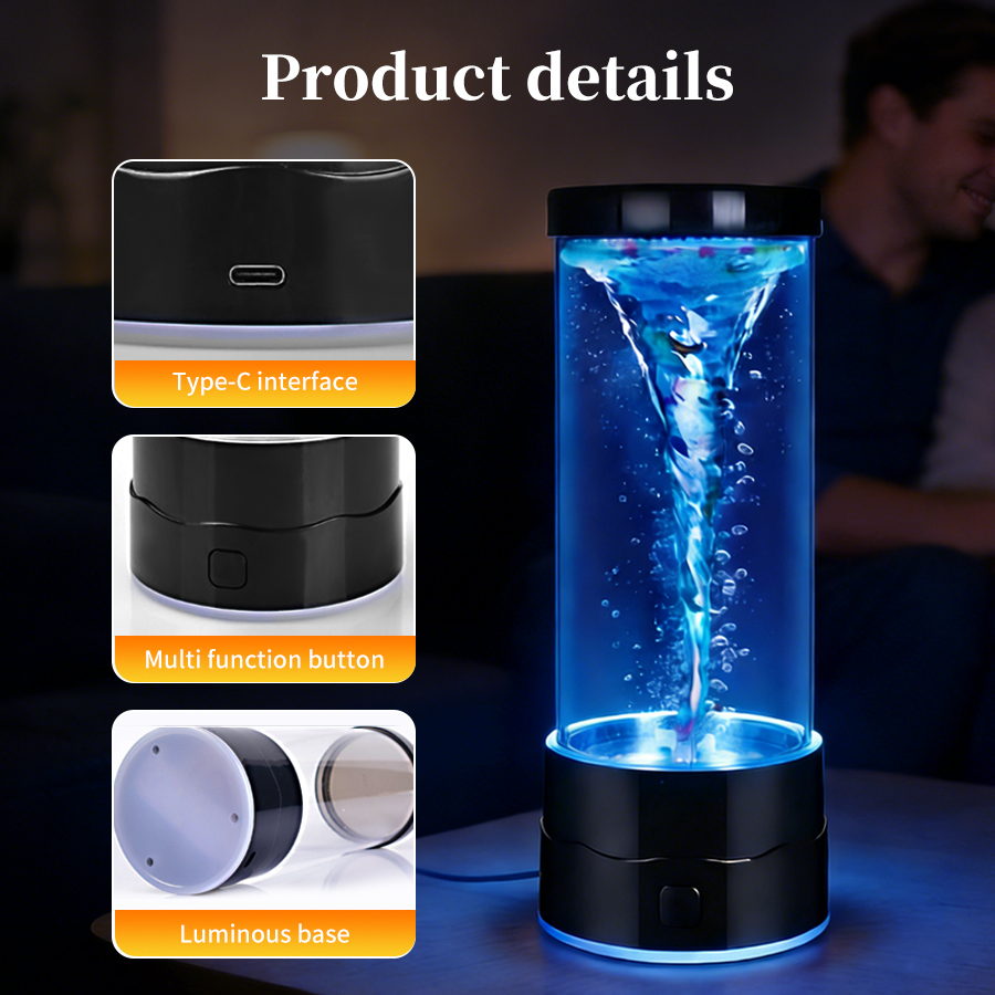 Creative LED Tornado Night Lig - Floating Nightstand With Led Light review and price