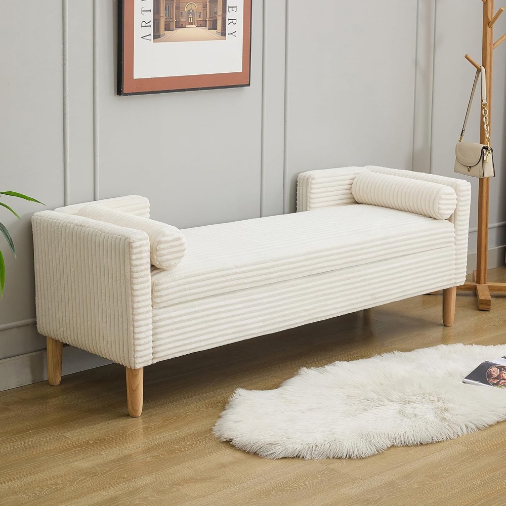 with Wood Leg, End of Bed Benc - Bedroom Furniture review and price