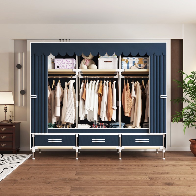65 Inch Fabric Closet with Dra - Wardrobe Closet Portable Fabric Cover review and price