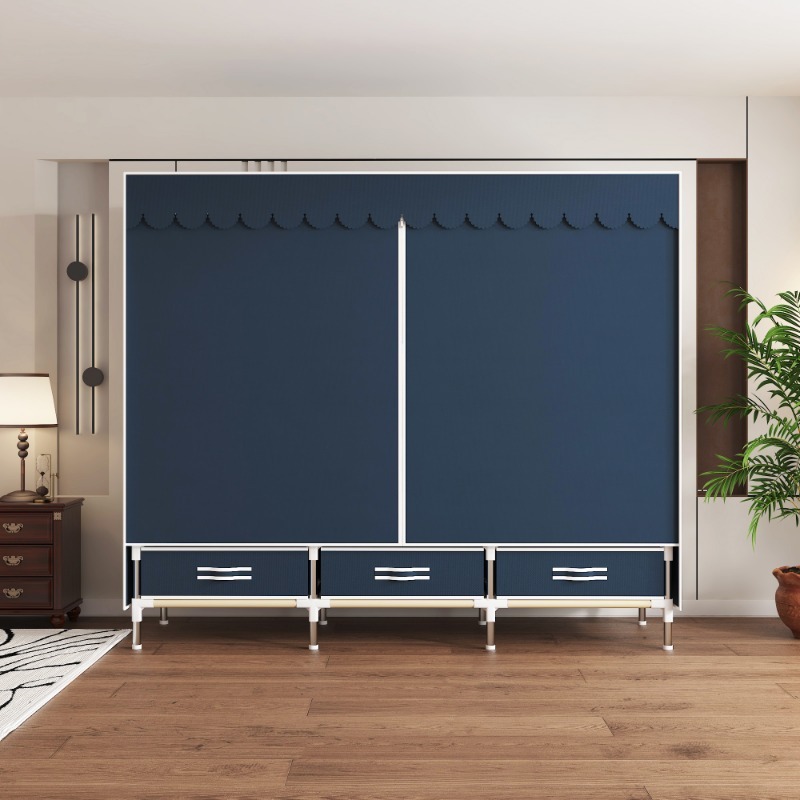 65 Inch Fabric Closet with Dra - Wardrobe Closet Portable Fabric Cover review and price