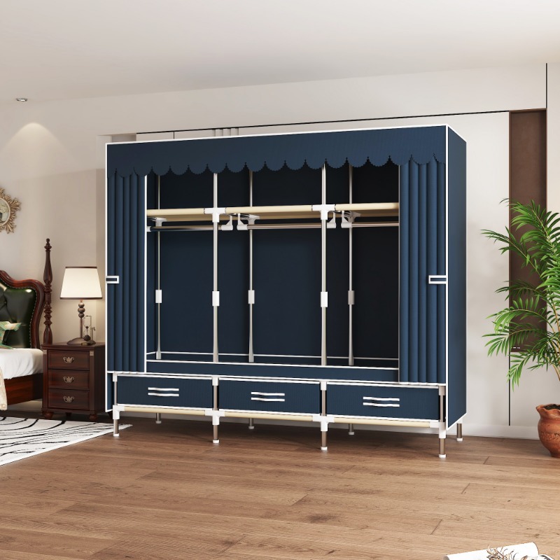 65 Inch Fabric Closet with Dra - Wardrobe Closet Portable Fabric Cover review and price