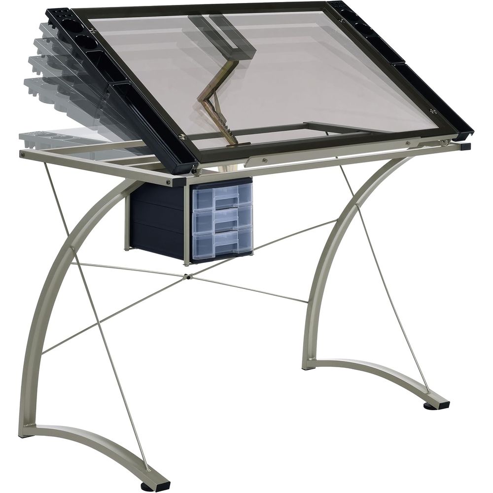41-Inch Metal and Glass Drafti - Tables review and price