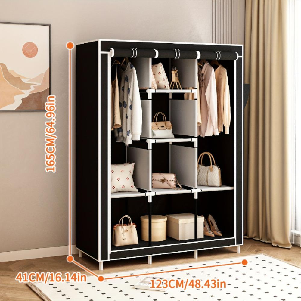 64 Inch Portable Clothes Wardr - Wardrobe Closet Portable Fabric Cover review and price