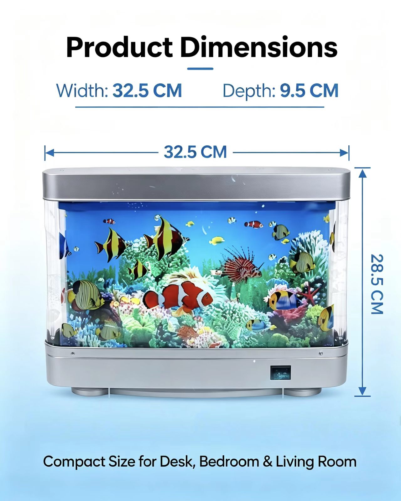 Tropical Fish Tank Lamps Artif - Floating Nightstand With Led Light review and price