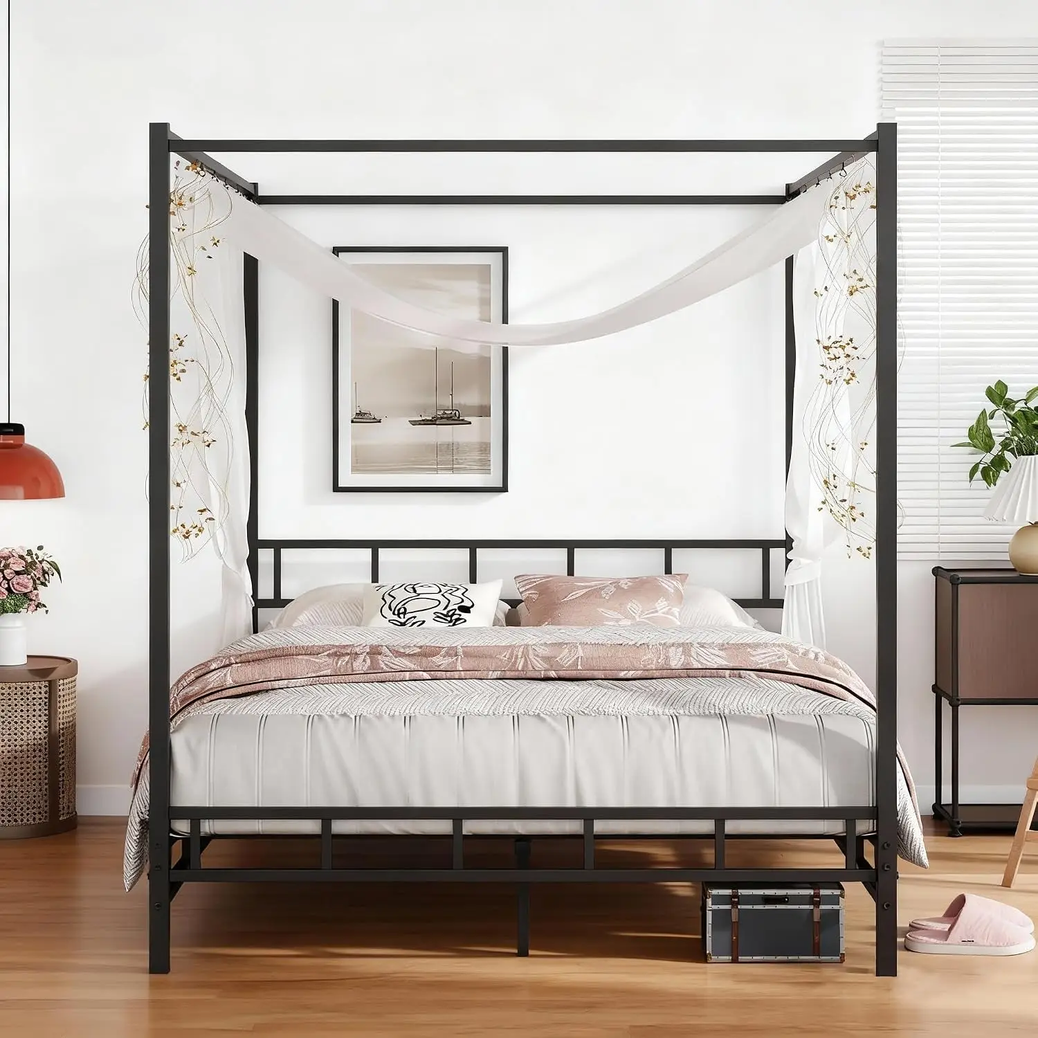 Metal Canopy Bed Frame Queen S - Canopy Bed Frame Metal Queen review and price