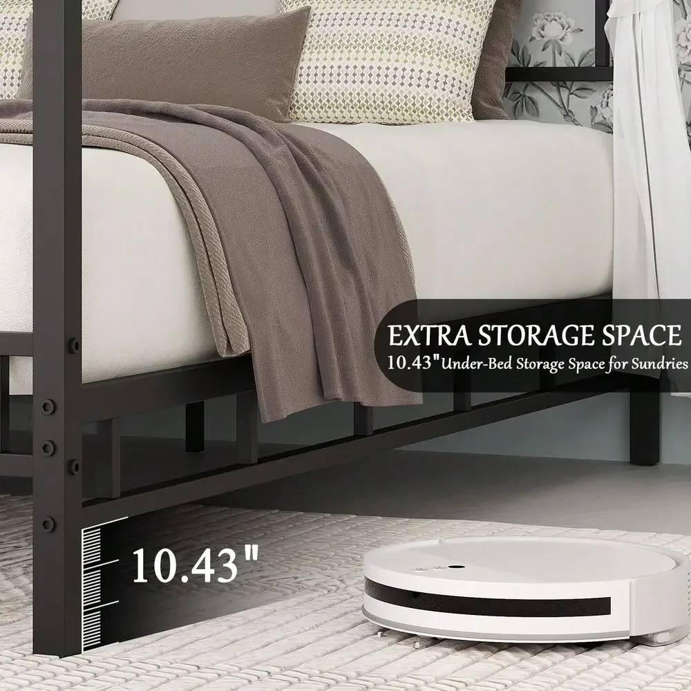 Metal Canopy Bed Frame, Queen  - Canopy Bed Frame Metal Queen review and price