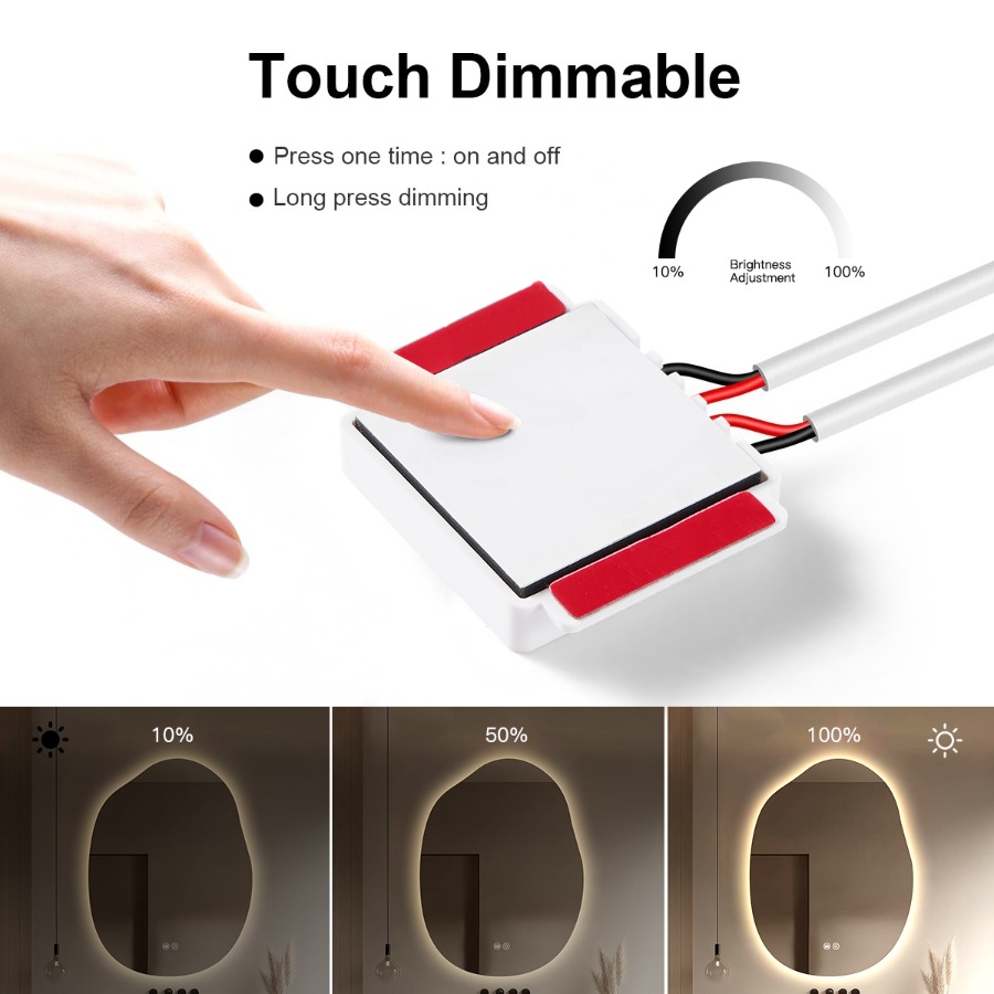 1 Set Dimmable Touch Control B - Dressing Table Vanity With Lighted Mirror review and price