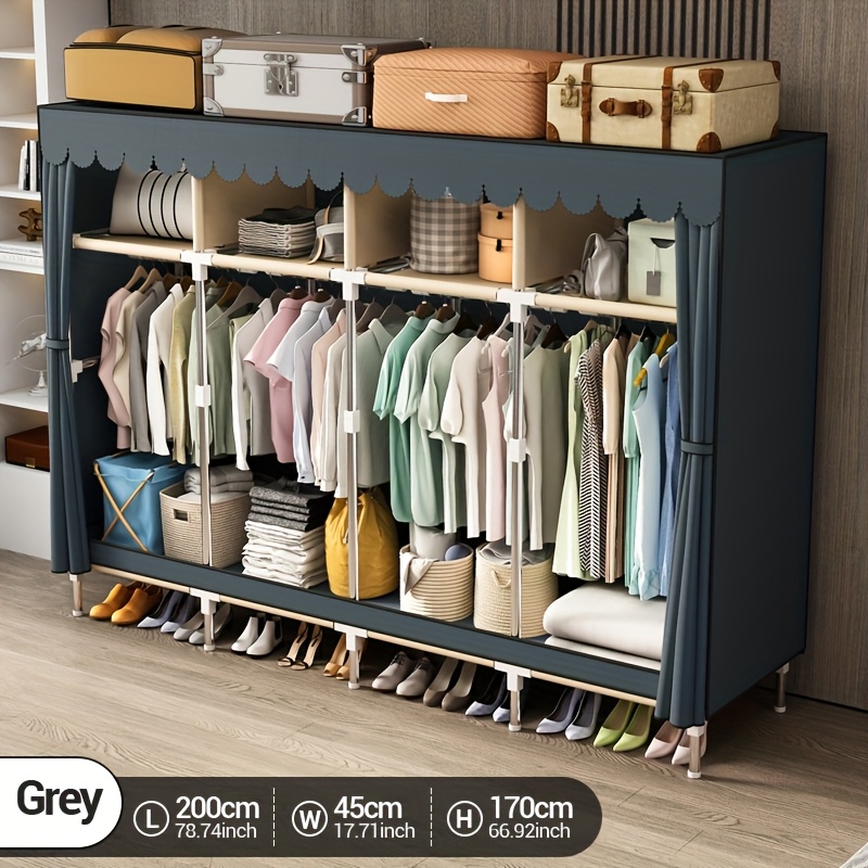 Metal Frame Portable Closet Or - Wardrobe Closet Portable Fabric Cover review and price