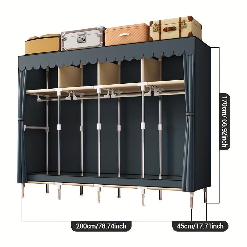 Metal Frame Portable Closet Or - Wardrobe Closet Portable Fabric Cover review and price
