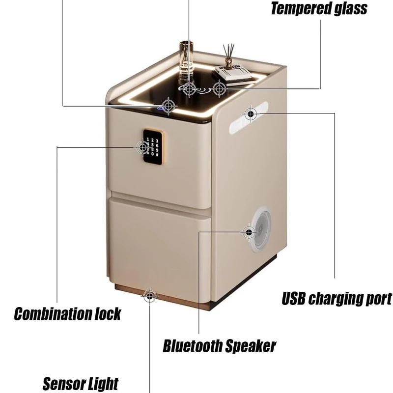 Night Stands With USB Ports LE - Solid Wood Nightstand 2 Drawers review and price