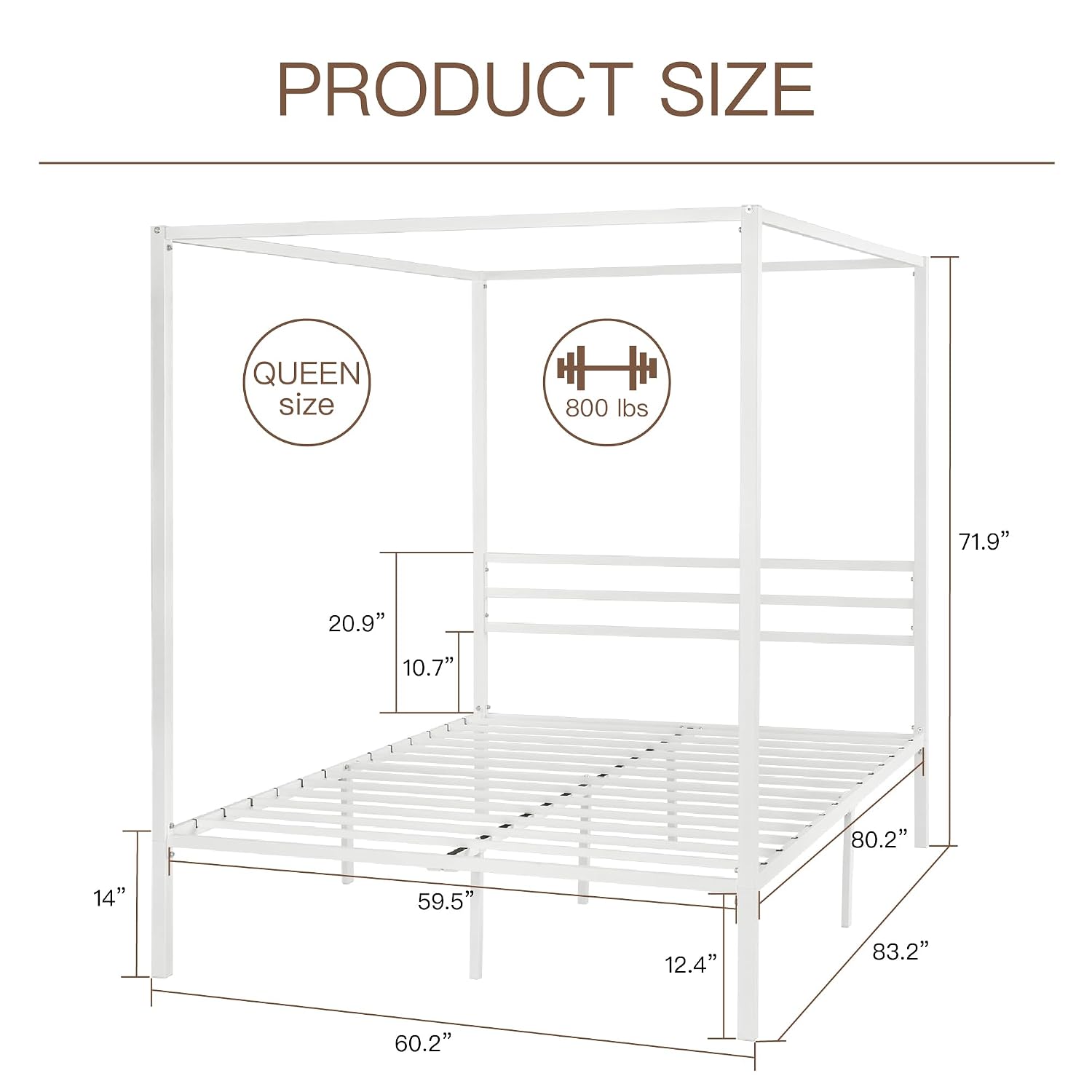 Queen Metal Canopy Bed Frame H - Canopy Bed Frame Metal Queen review and price
