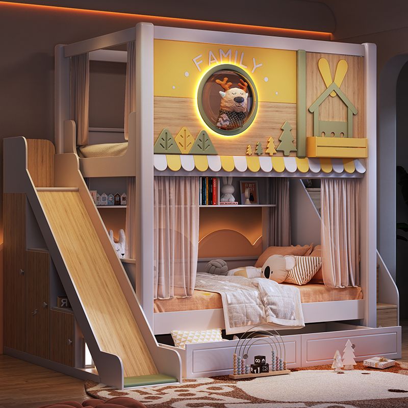 *Modern Forest Theme Kids Bunk - Bunk Bed With Stairs And Slide review and price